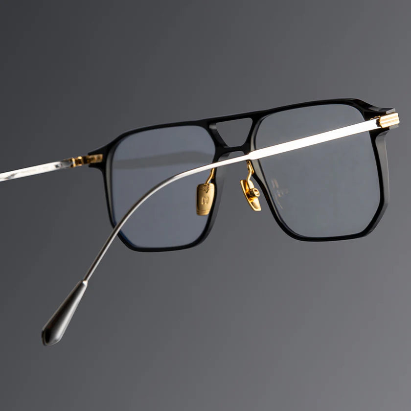 Cutler and Gross | Aurum Collection | 0006 | Black on 24K Yellow Gold & 18K Rhodium - Niche Bazaar Studio