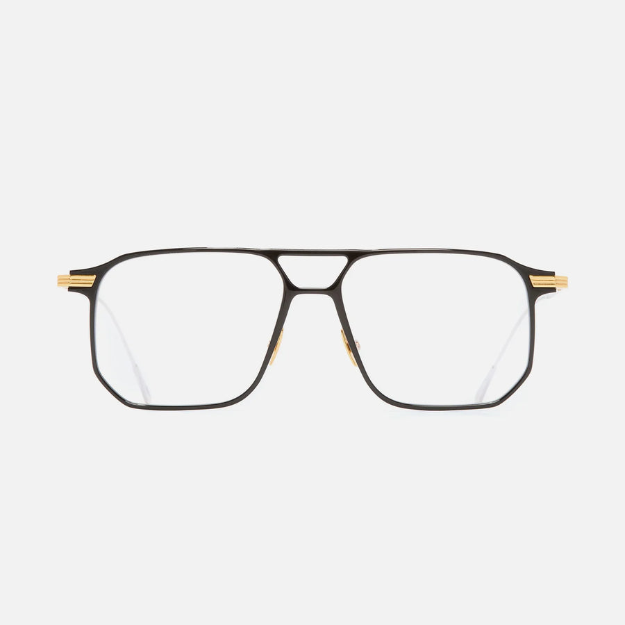 Cutler and Gross | Aurum Collection | 0006 | Black on 24K Yellow Gold & 18K Rhodium - Niche Bazaar Studio