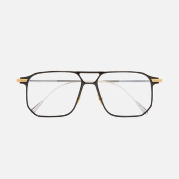 Cutler and Gross | Aurum Collection | 0006 | Black on 24K Yellow Gold & 18K Rhodium - Niche Bazaar Studio