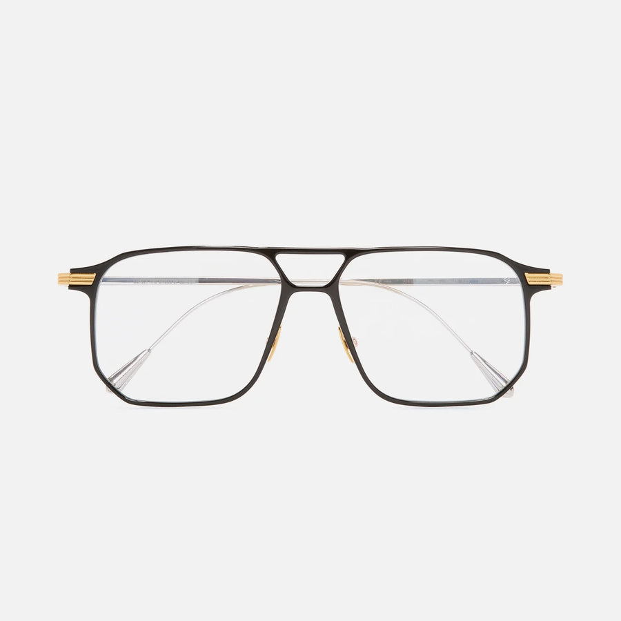 Cutler and Gross | Aurum Collection | 0006 | Black on 24K Yellow Gold & 18K Rhodium - Niche Bazaar Studio