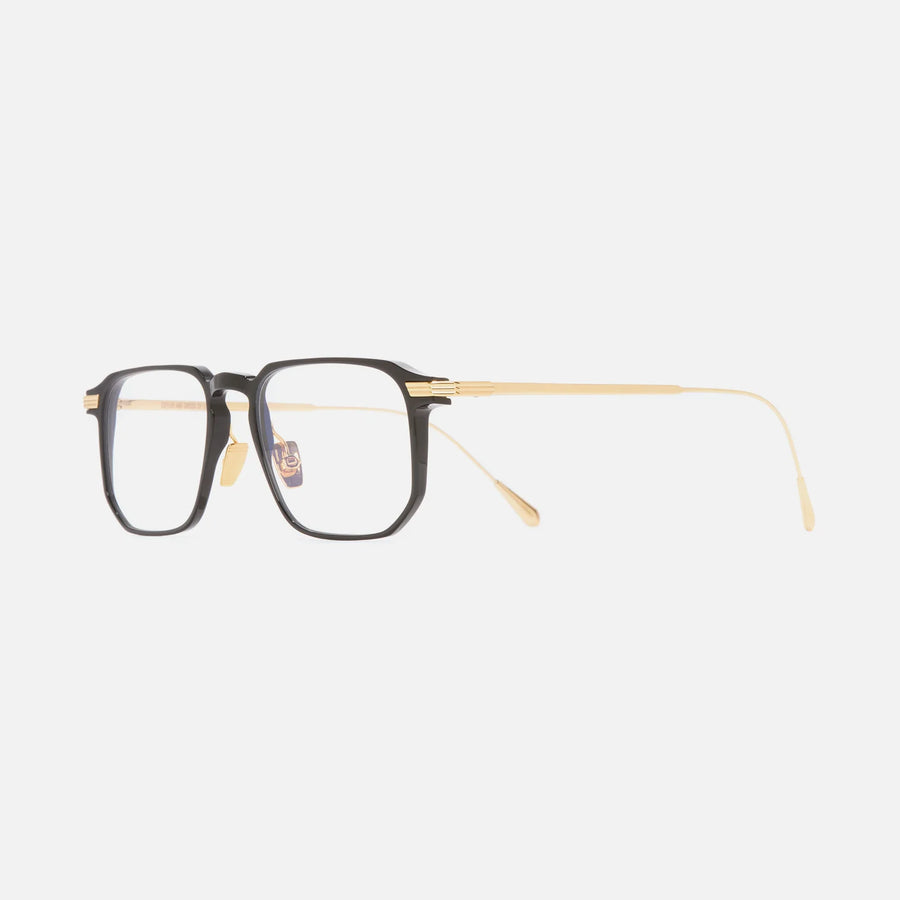 Cutler and Gross | Aurum Collection | 0007 | Black on 24K Yellow Gold & 18K Rhodium - Niche Bazaar Studio