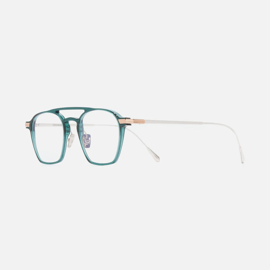 Cutler and Gross | Aurum Collection | 0009 | Gradient Green on 18K Rose Gold & 18K Rhodium - Niche Bazaar Studio