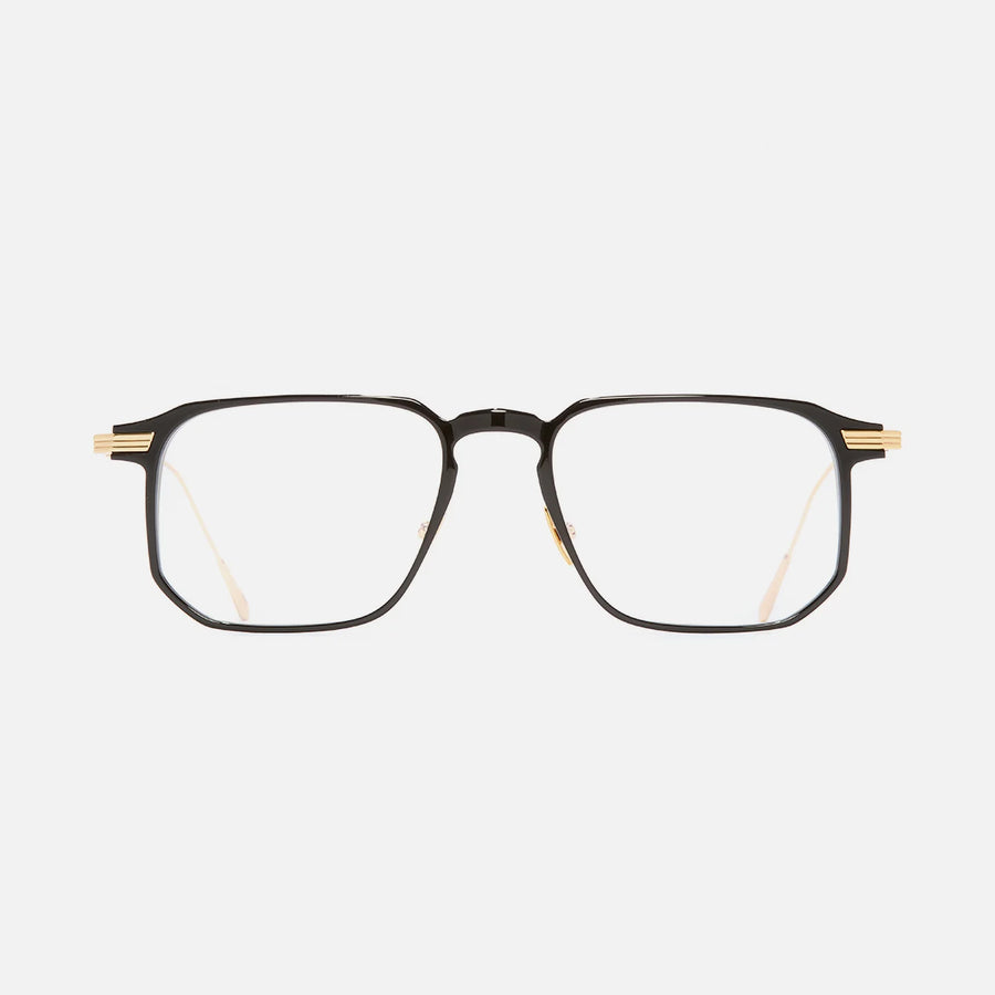 Cutler and Gross | Aurum Collection | 0007 | Black on 24K Yellow Gold & 18K Rhodium - Niche Bazaar Studio