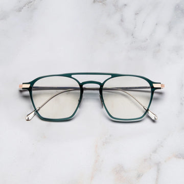 Cutler and Gross | Aurum Collection | 0009 | Gradient Green on 18K Rose Gold & 18K Rhodium - Niche Bazaar Studio