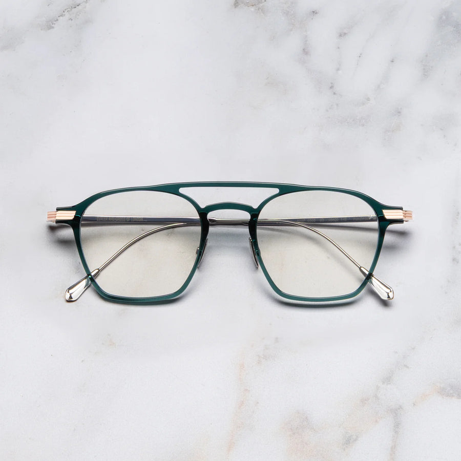 Cutler and Gross | Aurum Collection | 0009 | Gradient Green on 18K Rose Gold & 18K Rhodium - Niche Bazaar Studio