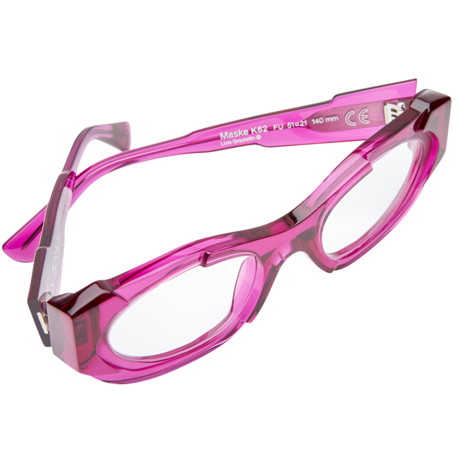 Kuboraum | Maske K62 | Transparent Fuchsia
