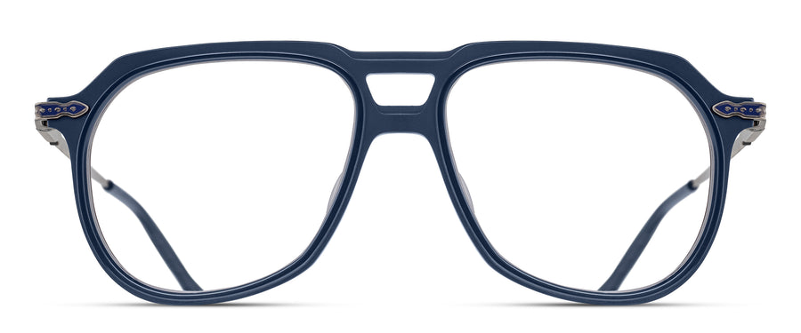 Matsuda | M2073 | Matte Navy - Antique Silver