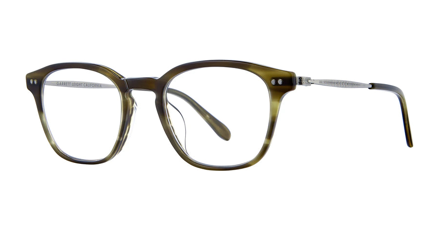 Garrett Leight | Clark J 48 | Ivy Tortoise-Silver