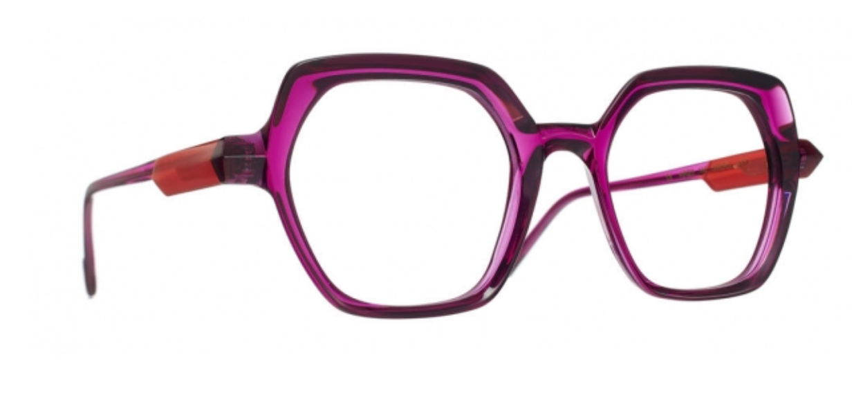 Caroline Abram Square Optical Frames With Purple Acetate - NWT Bold, geometric, and Parisian-chic. These Caroline Abram  main image 3
