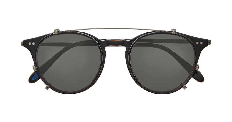 Garrett Leight | Clune J Clip | Matte Black-Pewter/Dark Grey