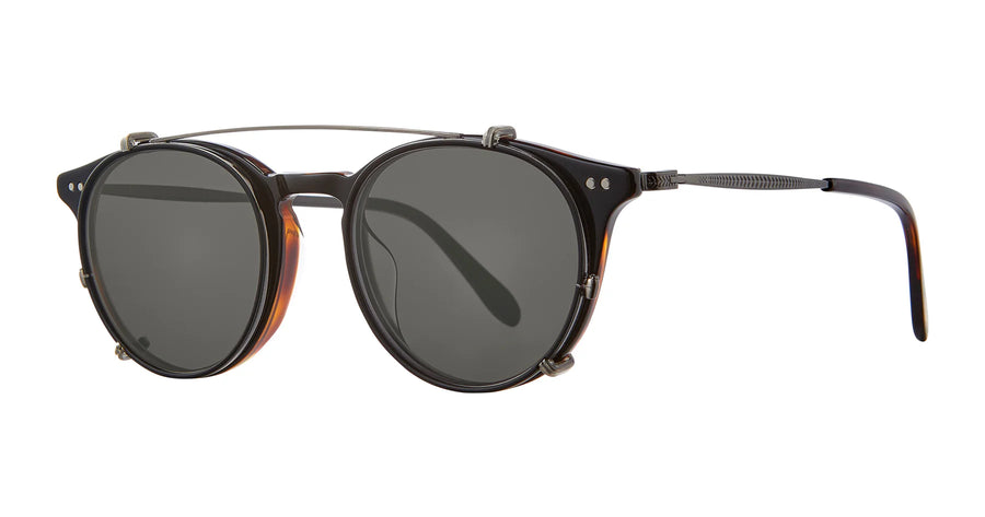 Garrett Leight | Clune J Clip | Matte Black-Pewter/Dark Grey