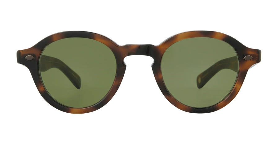 Garrett Leight | Flipper 45 Sun | Spotted Brown Shell/Semi-Flat Pure Green - Niche Bazaar Studio