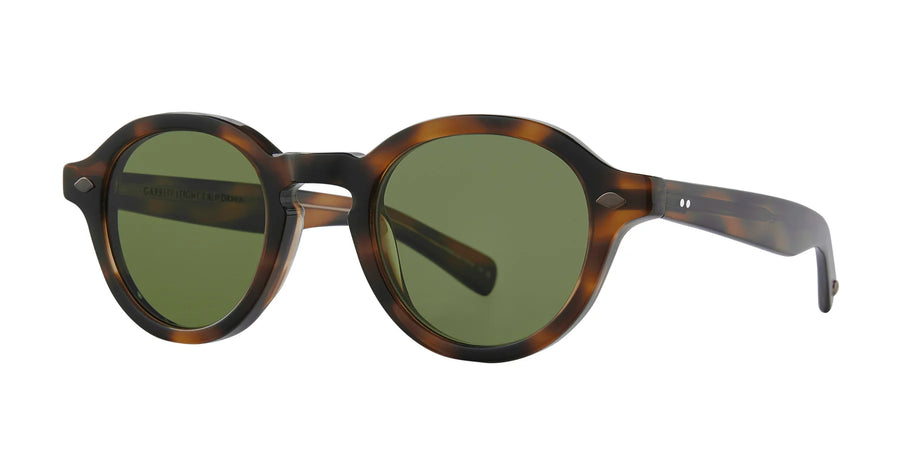Garrett Leight | Flipper 45 Sun | Spotted Brown Shell/Semi-Flat Pure Green - Niche Bazaar Studio