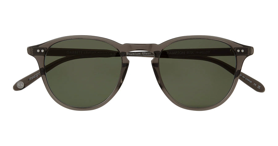 Garrett Leight | Hampton 46 | Black Glass / Semi Flat Pure G15 Polar - Niche Bazaar Studio